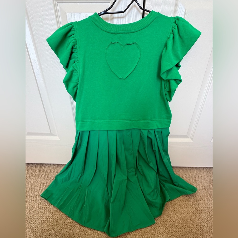 Entro Green Ruffle Sleeve Dress